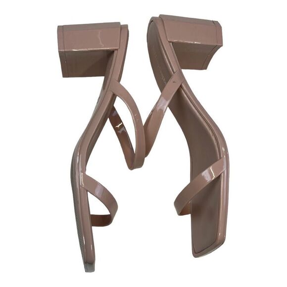 Jeffrey Campbell Women's Slip-On Jamm Jelly Heeled Slide Sandals Beige Size 10 - Picture 6 of 6